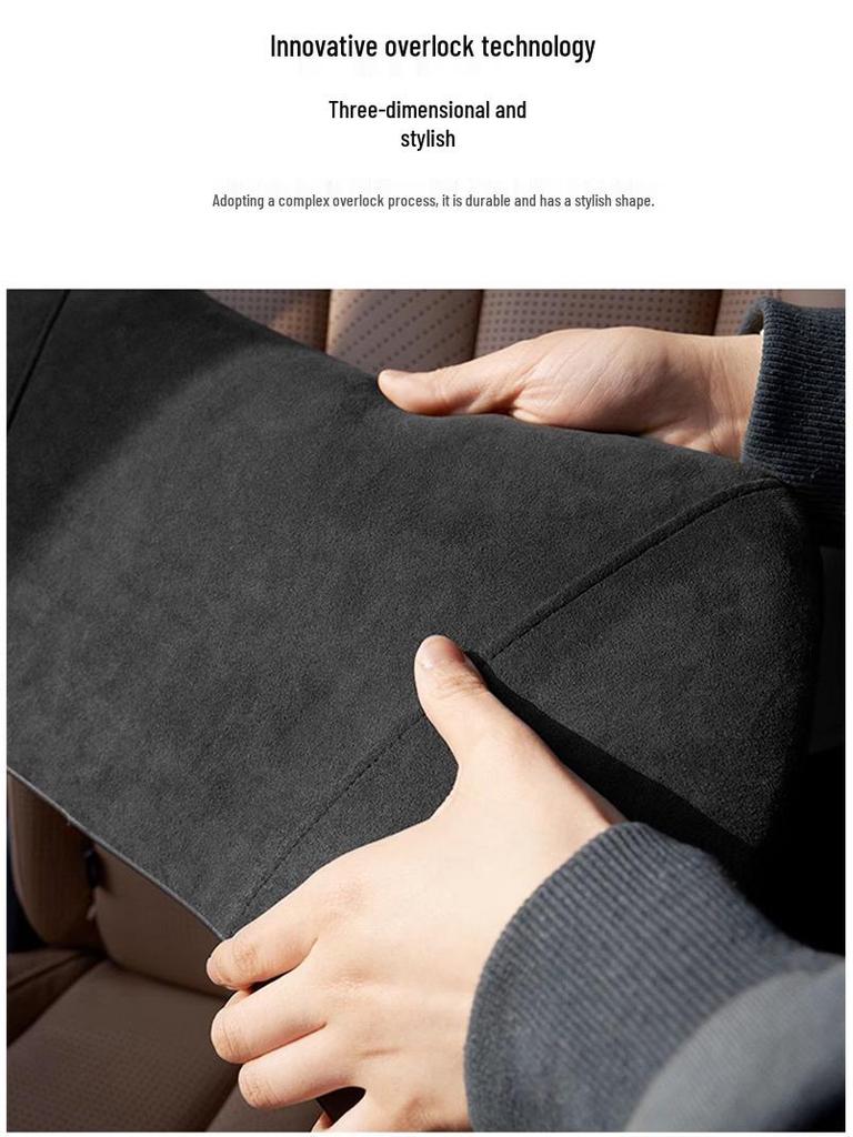 כרית תמיכה מותנית וצווארית לרכב – כרית דקה מקצף זיכרון לתמיכה בגב ובזנב