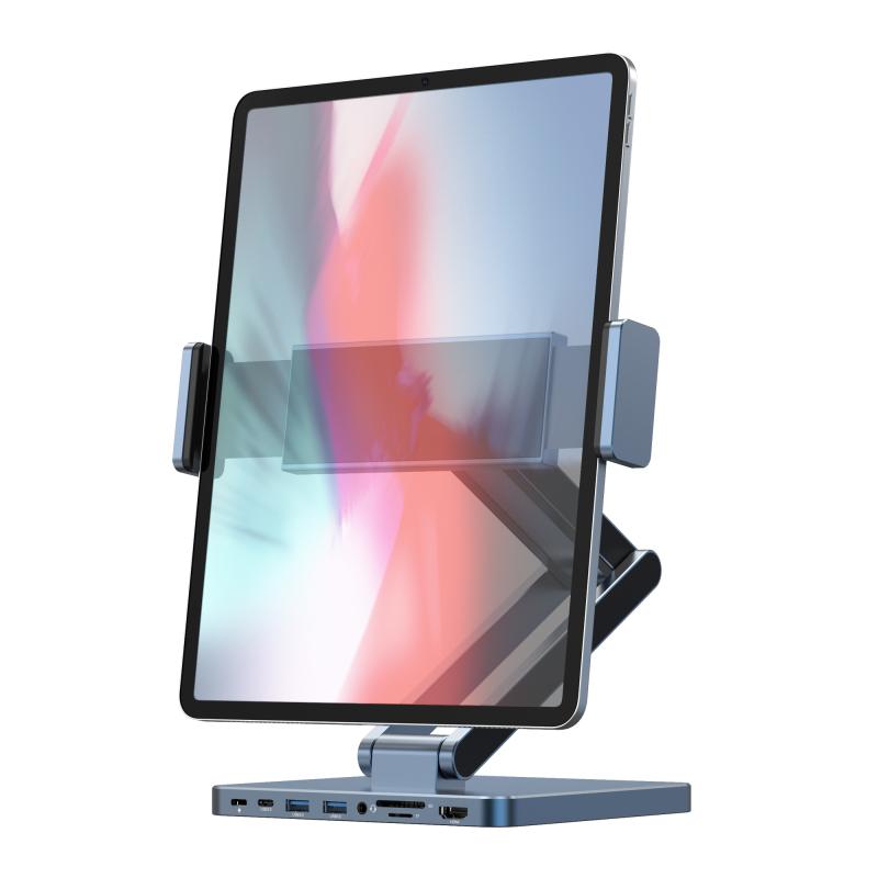

WIWU AH801 For iPad 13-inch Aluminum Alloy Folding Tablet Bracket with USB Hub A