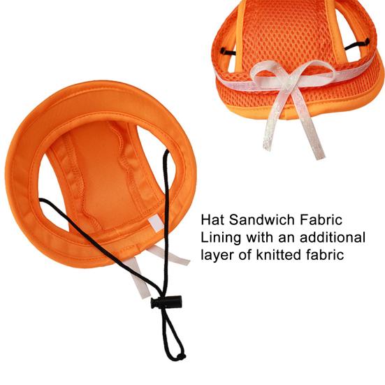 Pet Headwear Super Soft Wide Brim Polyester Dog Cat Outdoor Mesh Sun Hat Pet Sunscreen Cap Pet Supplies
