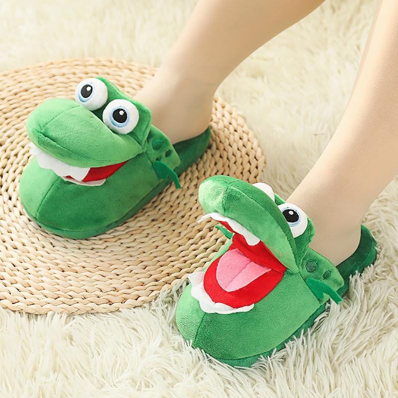 

Funny Crocodile Mouth Slippers - Non-Slip Indoor Cotton Footwear 270 (Size 41-46)