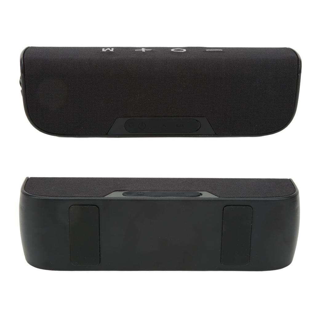 Wireless Speaker 10W IPX5 Waterproof FM AUX 3000mAh Inbuilt Microphone Portable Speaker for Outdoor Camping Home Black