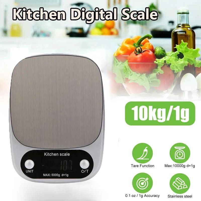 10KG/1G High Precision Kitchen Scale Electronic Jewelry Food Baking Scale Multifunction Measuring Tool Gram Scale Lcd Display Baking Tools