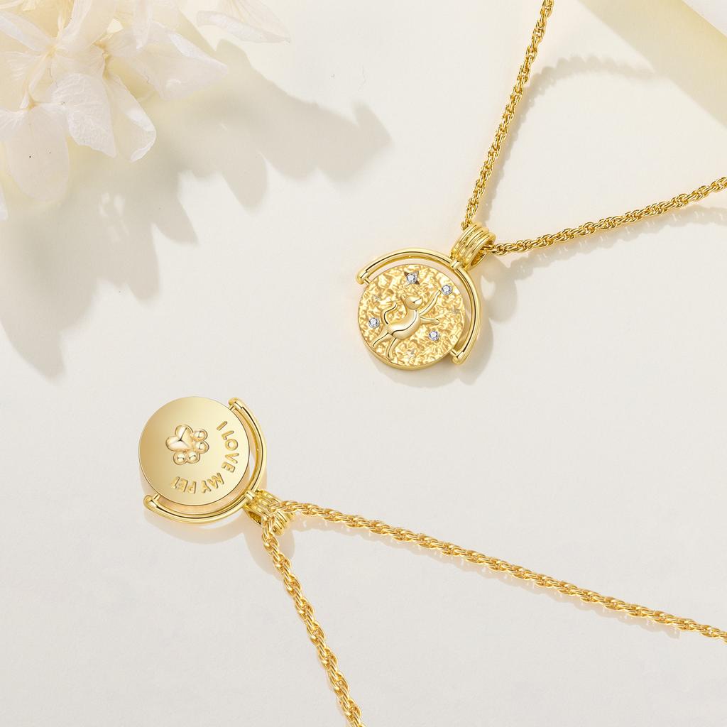 Simple Ocean Creature Pet Paw Print Butterfly Elephant Necklace Pendant Jewelry