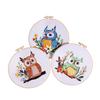 3pcs/set DIY 3D Embroidery Craft For Beginners: Fabric Embroidery Material Kit,20cm Embroidery Hoop (Not A Finished 30cm Fabric)