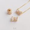 14K Gold-Filled Zircon T-Square Spacer Beads for DIY Clavicle Chain & Lucky Pendant