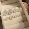 Korean Dazzling White Mermaid Pearl Silver Needle Earrings for Women, Light Luxury High-End Blogger Style