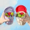 Double Wall Salad Cup Portable Leak Proof Oat Container With Fork&Handle Drain Fruit Cup Cute Breakfast Cup For Student