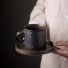 250ml Japanese Ceramic Coffee Cup and Saucer Set Simple Creative Mug
