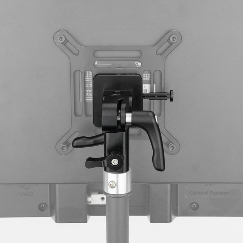 Aluminum Alloy V Mount Battery Adapter 180°Rotatable Designing for C Clamp Conversion for Light Stands and Tripods