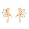 Stainless Steel Hip-Hop Punk Smiley Face & Cupid Angel Earrings