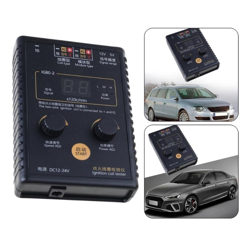 12V~24V IG80 Detector Profesional Bobină de Aprindere Auto Tester Motor pe Gaz Natural Instrument de Diagnosticare și Reparare Vehicule