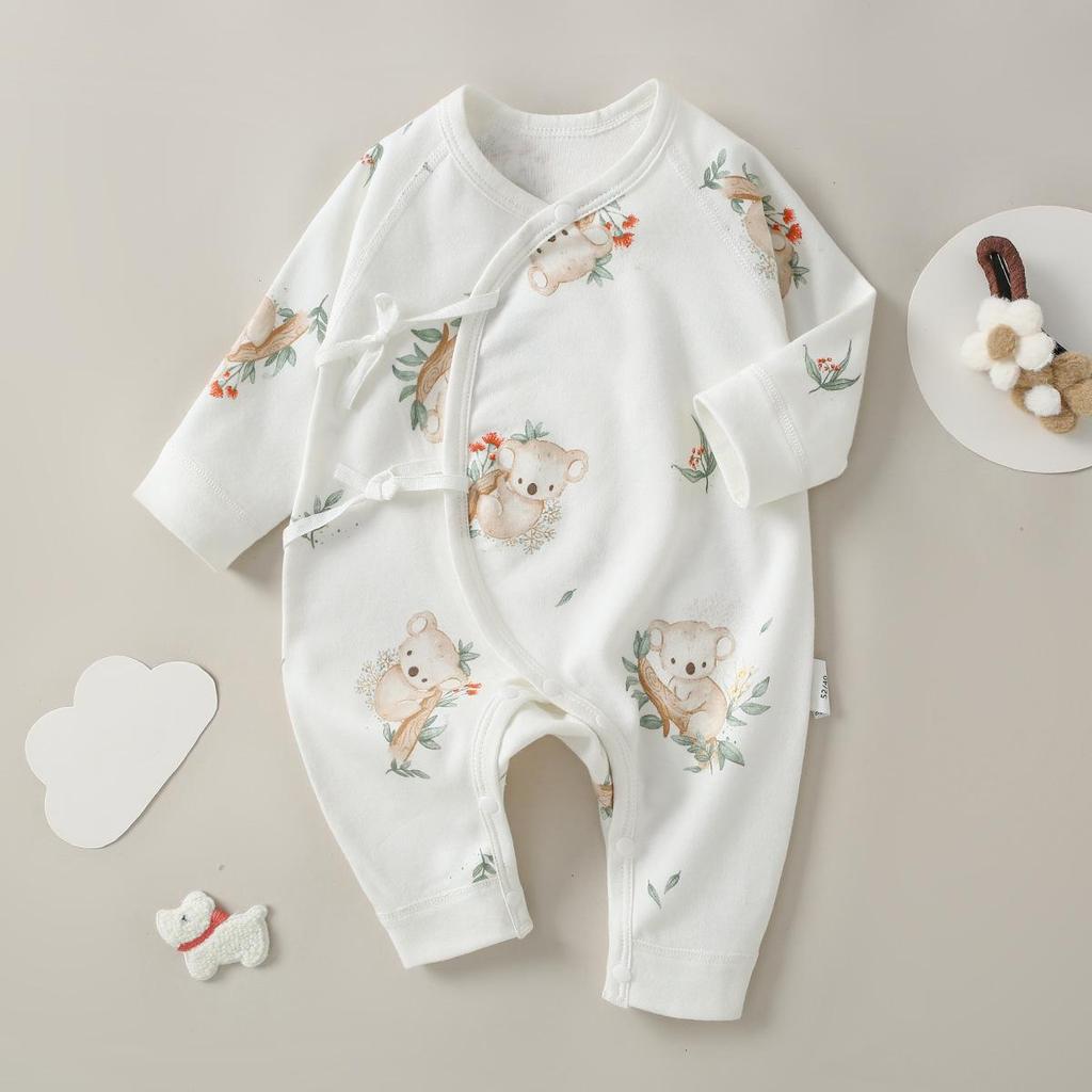 Newborn Baby Jumpsuit - Pure Cotton, Spring & Autumn, 0-6 Months, Base Layer & Crawling Rompers.