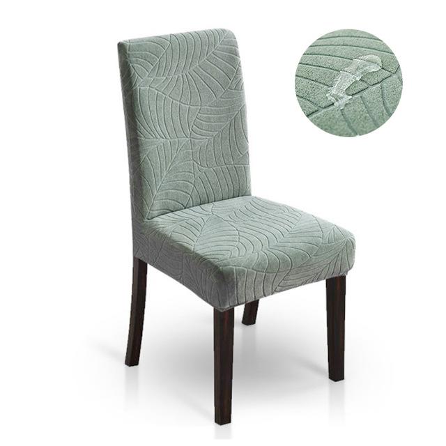 

Водонепроницаемый жаккардовый чехол на стул из ткани с лиственным узором, эластичный, однотонный, для отеля, ресторана, защита от загрязнений, чехол на табурет general purpose трава зеленый