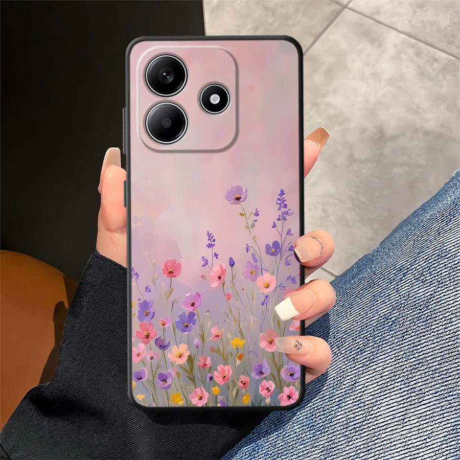 Black Soft Phone Cover Case for Xiaomi Redmi Note 12s 11s 10S 7 8 9S 13 14 Pro Plus 9 10 11 12 Pro Cartoon Print