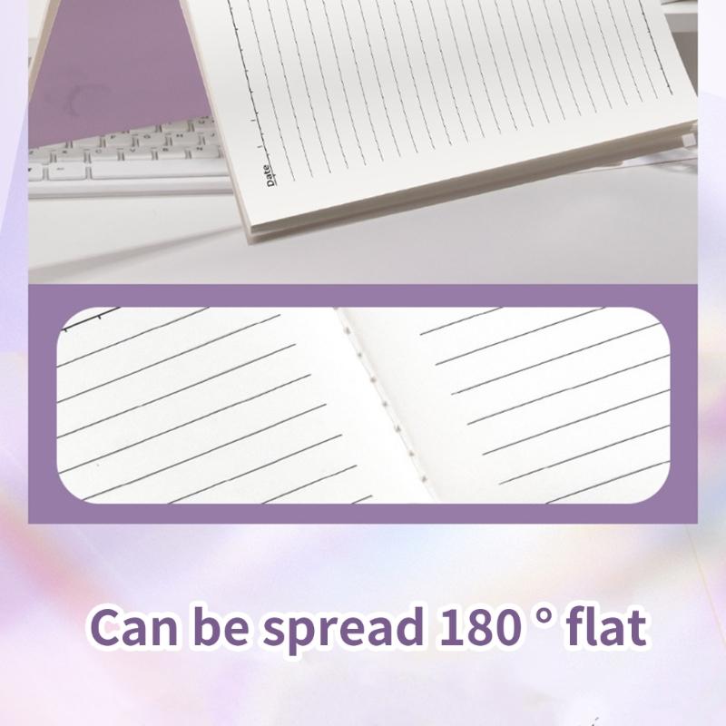 4Pcs Softcover Notebook 80 Pages Wide Lined 7x10Inch College Ruled Journal Thread Binding Notepads for Office School