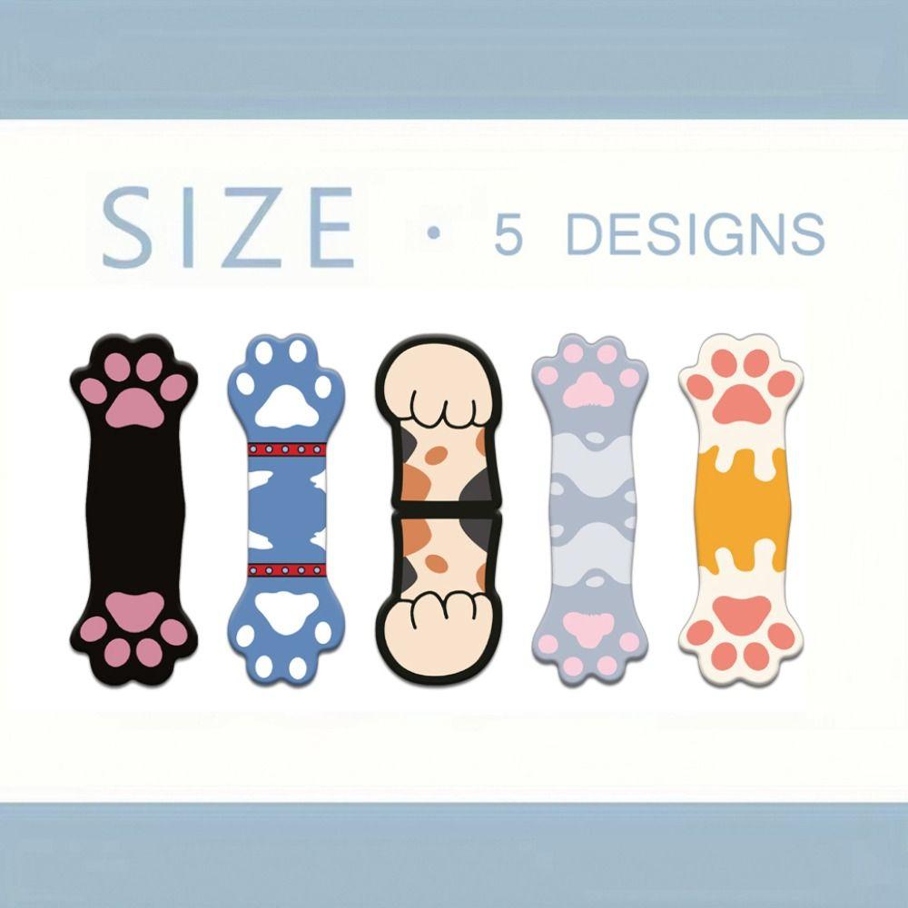5PCS Portable Cat Claw Magnetic Bookmark Creative Lightweight Reading Page Mark Colorful Multifunction Page Holder Books Readers