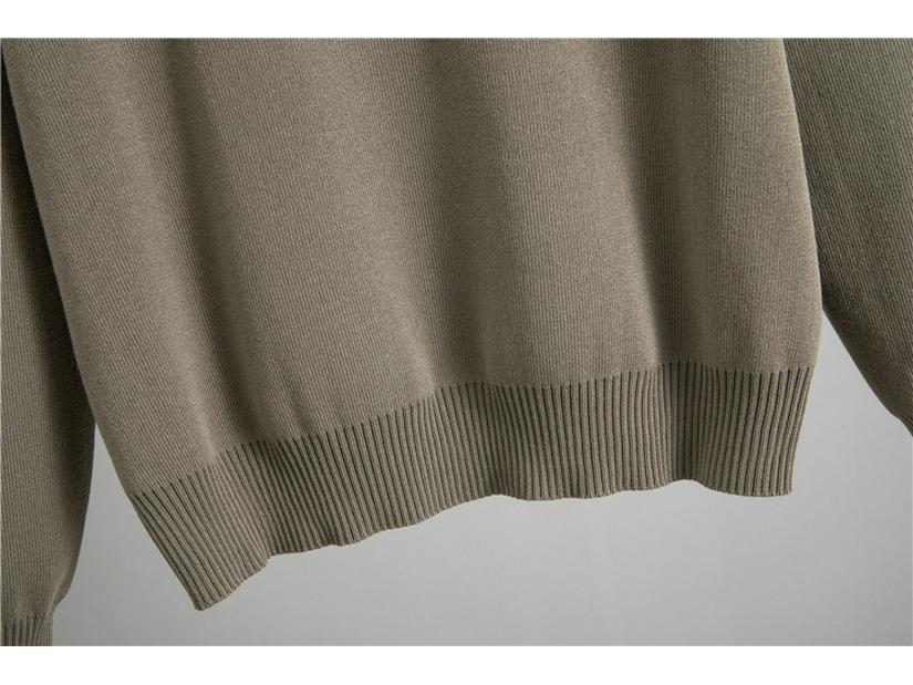 Women's Cross-Border Fashion: Knit Shawl Cardigan, High Neck Sweater, and Wide-Leg Pants Set.