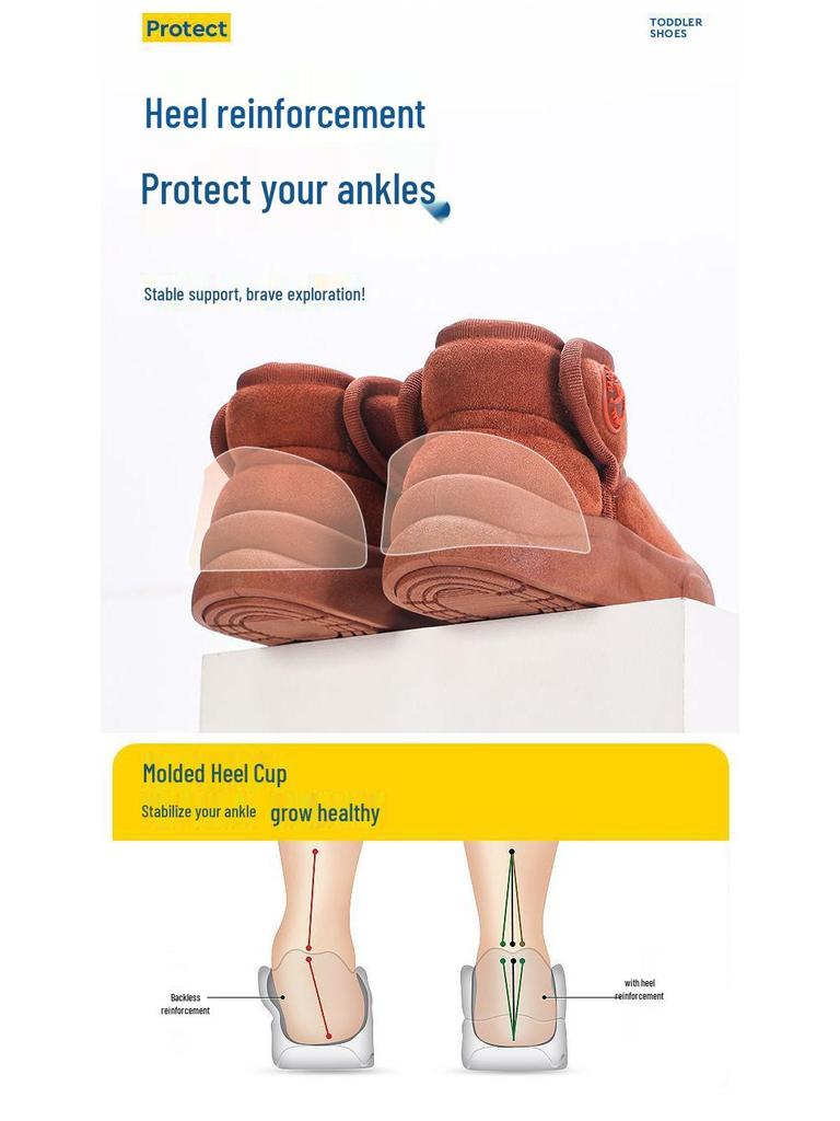 Paddington Bear Kids' Snow Boots - Winter Velvet, Thick Cotton for Infants & Toddlers