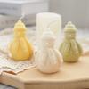 Easy To Use Silicone Candle Mold 3D Wool Scarf Snowman Design Durable Baking Mold Ice Cube Mold