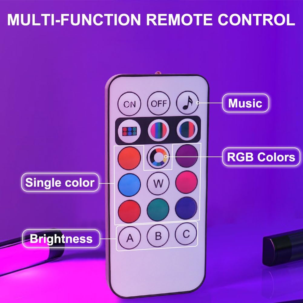 4Pcs LED Interior Car Lights Wireless With Remote, Portable USB Rechargeable Car Interior Led Night Light For Car Decor