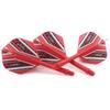 CUESOUL Integrated Dart Flights Standard Shape Red Base Silver black Pattern 3 Pieces CSAK-52X-2