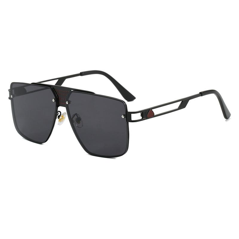Double Bridge UV400 Metal Sun Glasses Men Women Sunglasses 2026 Fashion Trend Square Sun Glasses