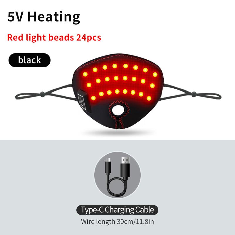 

Red Light Therapy Nasal Massager Wrap Around Heated Mask Rapid Fever Relieves Stuffy Nose Rhinitis Breathable Nasal Cover Unisex US-Plug