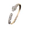 Bracciale Leopardato alla Moda Stile Europeo e Americano Bracciale Hip-hop Esagerato di Alta Gamma