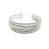 Multi - Layer Open Bangle Bracelet Full Rhinestone Stacked Cuff Jewelry for Women Silver Fashion