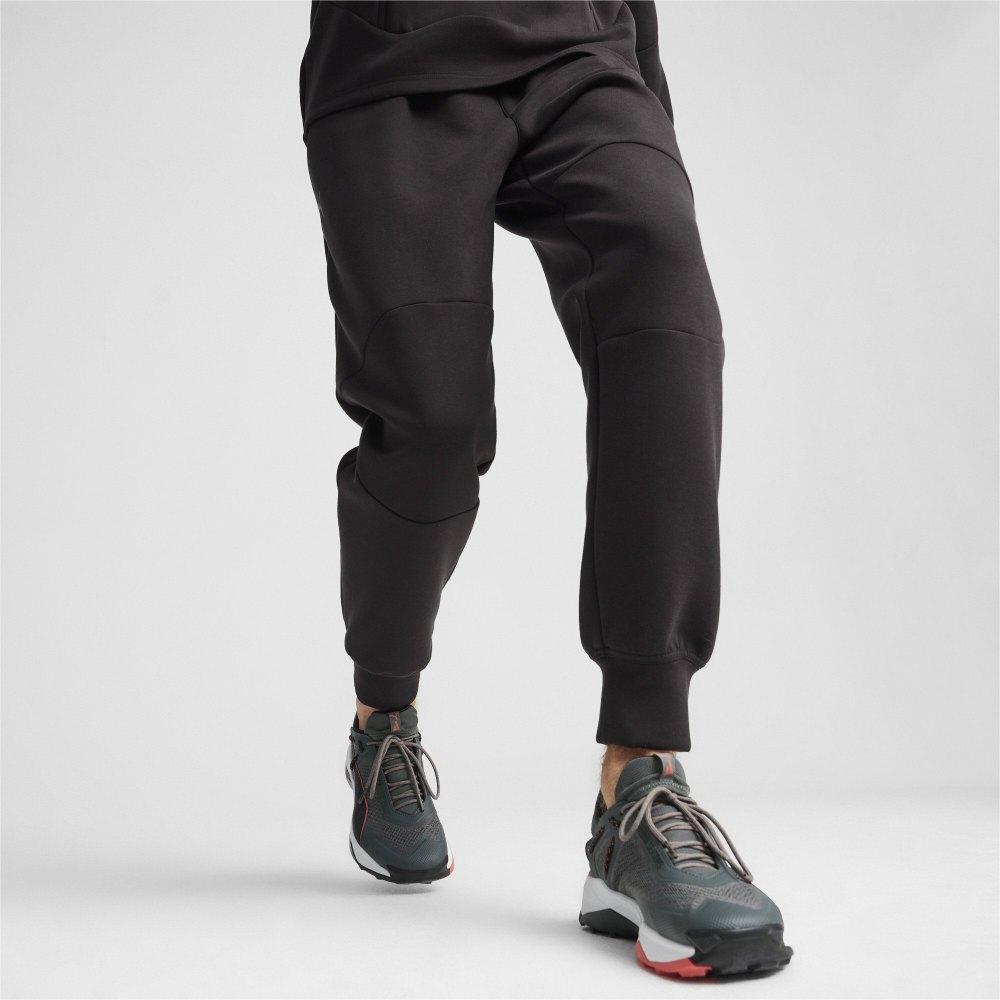 Puma M Seasons Tech Solid Color Casual Cut Design Mid Waist Knitted Sports Pants Men pants Black 524896-01