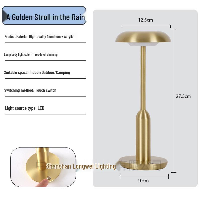 European Style LED Rechargeable Table Lamp - Decorative Night Light for Restaurant & Speakeasy Bars