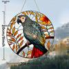 Red Tail Eagle Sunshine Catcher, Stained Glass Style, Animal Theme, Nurseries, Vintage Home Decor Wall for Bar Kitchen, Restaurant Shop Wall Decor, C