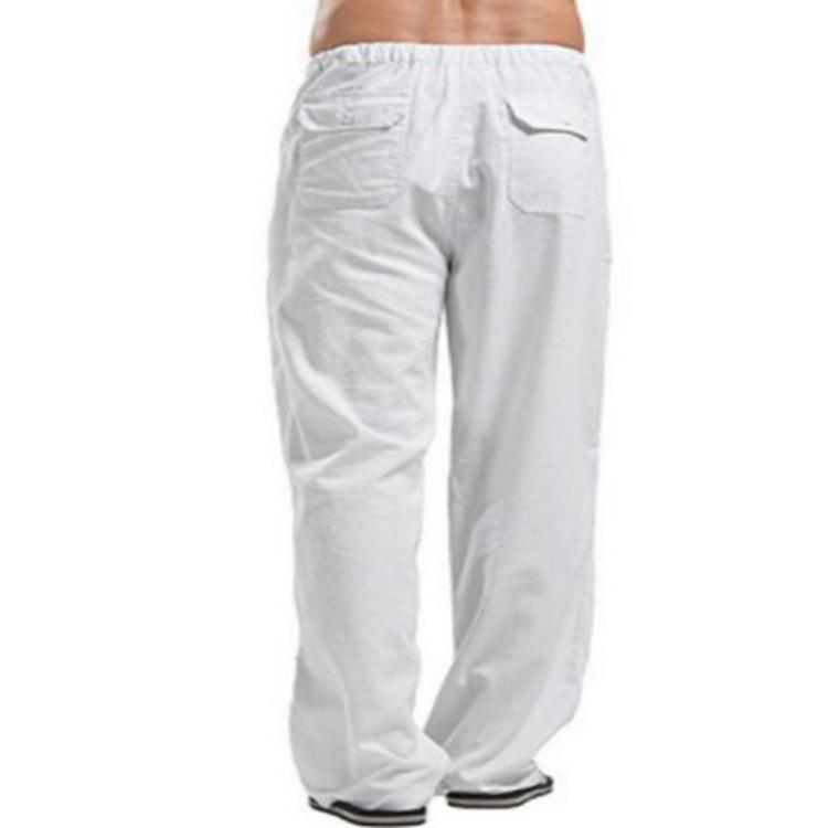 Pantalones Casuales de Lino y Algodón para Hombre Europeos y Americanos 2021 para Primavera y Otoño