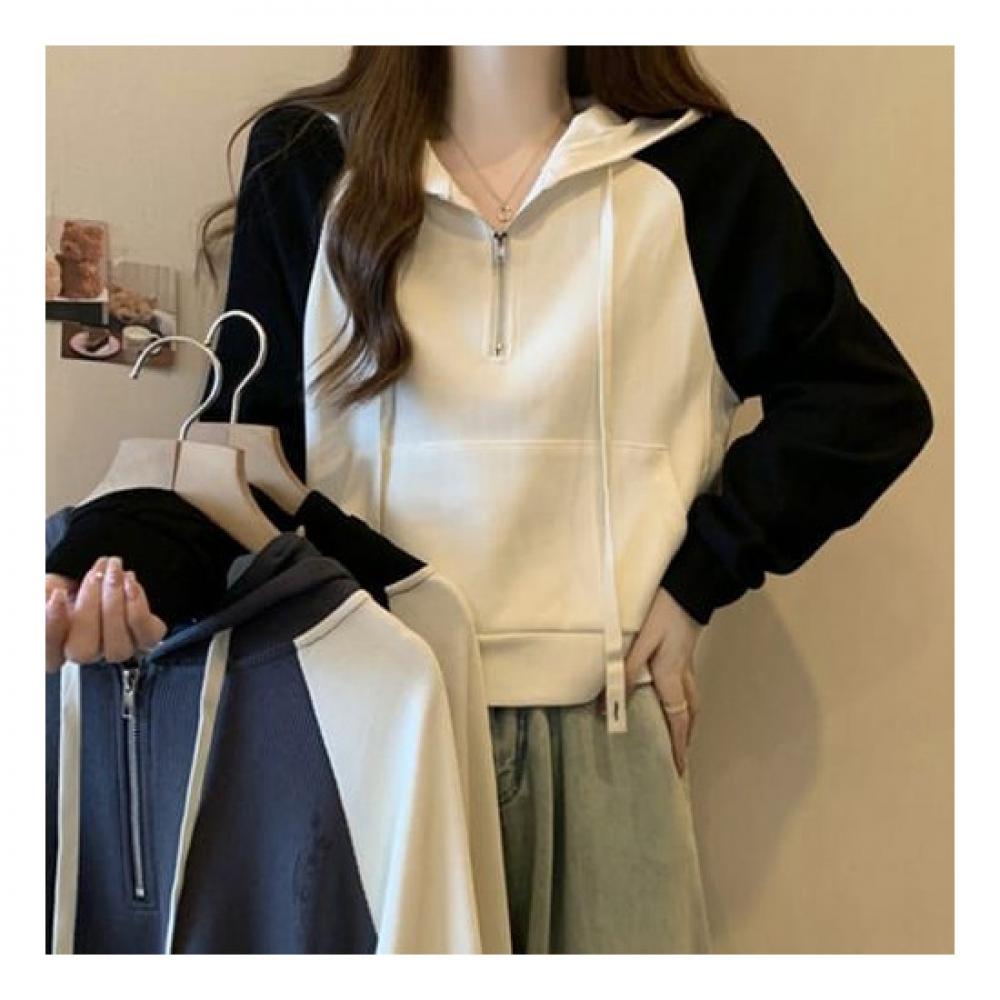 Navava Women Zip Up Crop Long Sleeve Hoodie T shirT nT1919