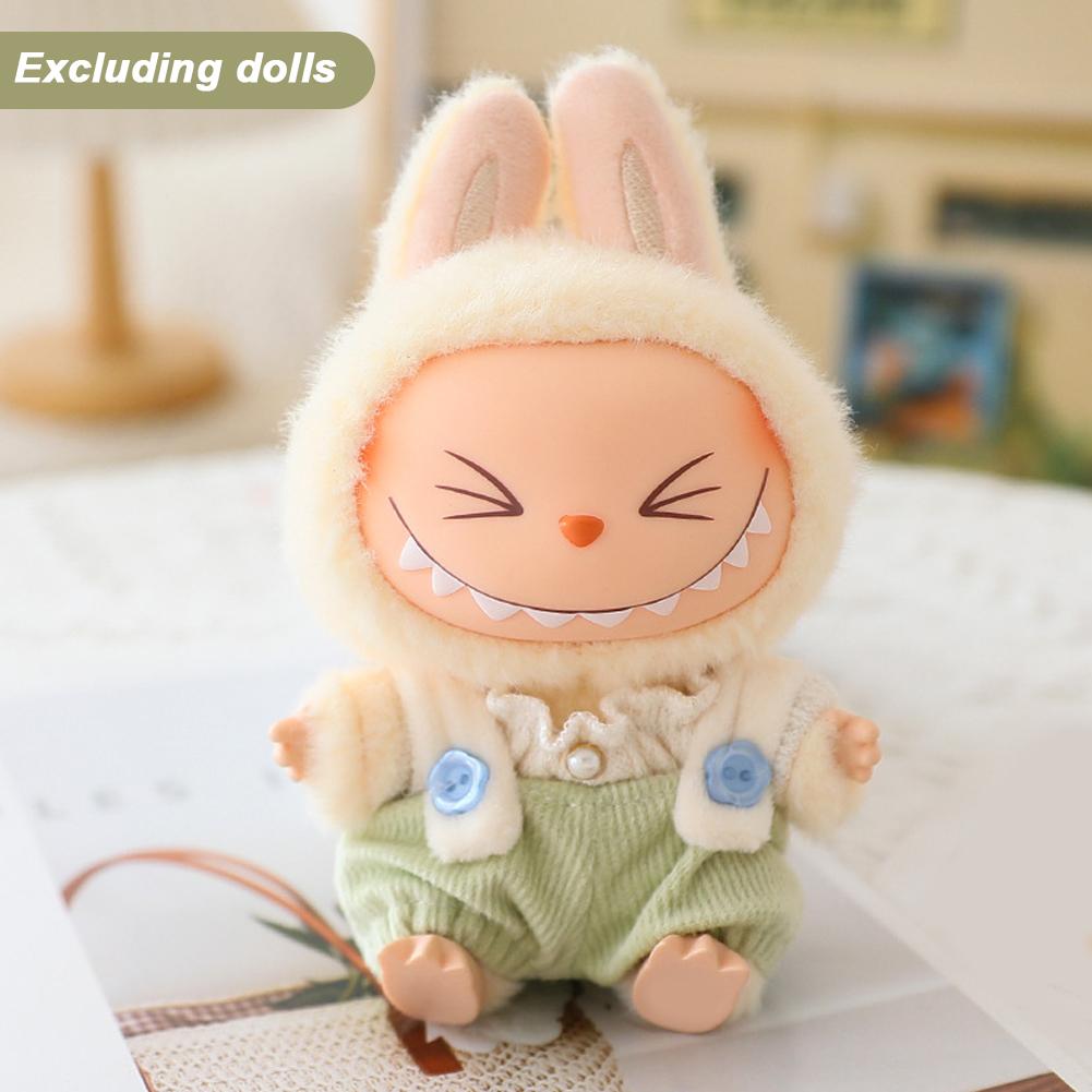 

Для 17 см куклы Лабубу одежда модная одежда комбинезоны кукольная одежда цветное соответствие шляпа куклы аксессуары милые украшения 04