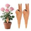 2pcs Cute Red Clay Self-Watering Spikes Ceramic Adjustable Gardening Irrigation System Outdoor Automatic Plants Waterer