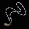 Irregular White Baroque Freshwater Pearl Pendant Necklace Alloy Chain Velvet