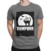 VAMPURR Halloween Bat Cat T-Shirts for Men Funny Pure Cotton Tees Round Neck Short Sleeve T Shirt Adult Tops