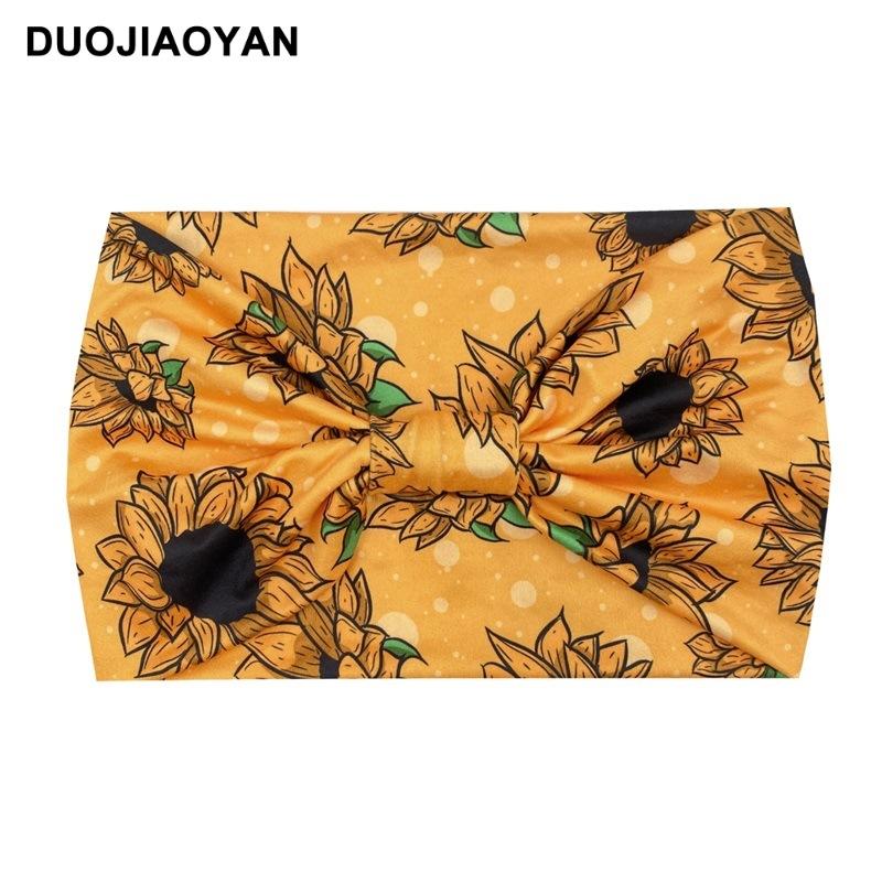 Knot Headband, Color Blocked Pattern Printed Sports Headband, Fashionable Polka Dot Wide Edge Elastic Headband