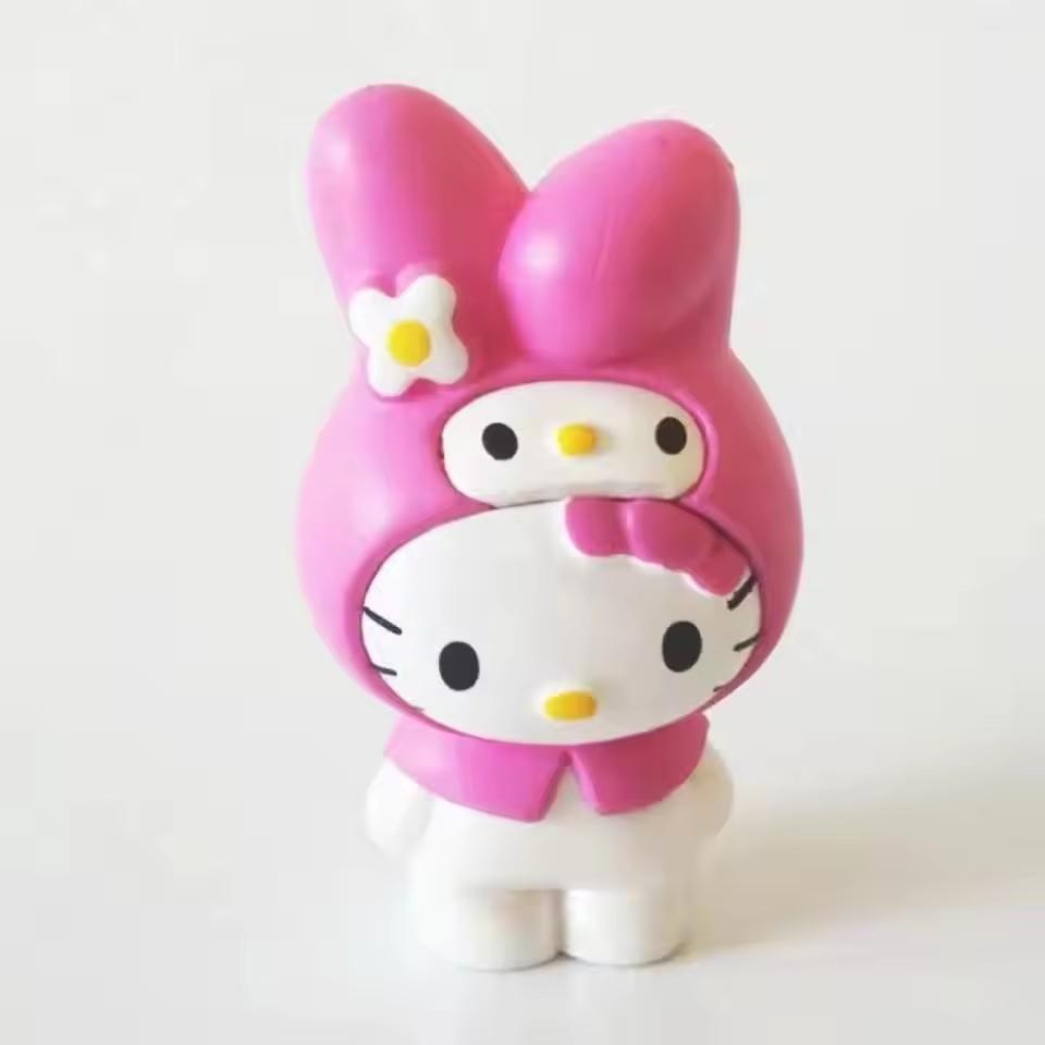 New 6Pcs/Set Anime Sanrio  Action Figure Toys Cute Kuromi Mymelody Cinnamorol Figurine Dolls Children Kids Xmas Gift