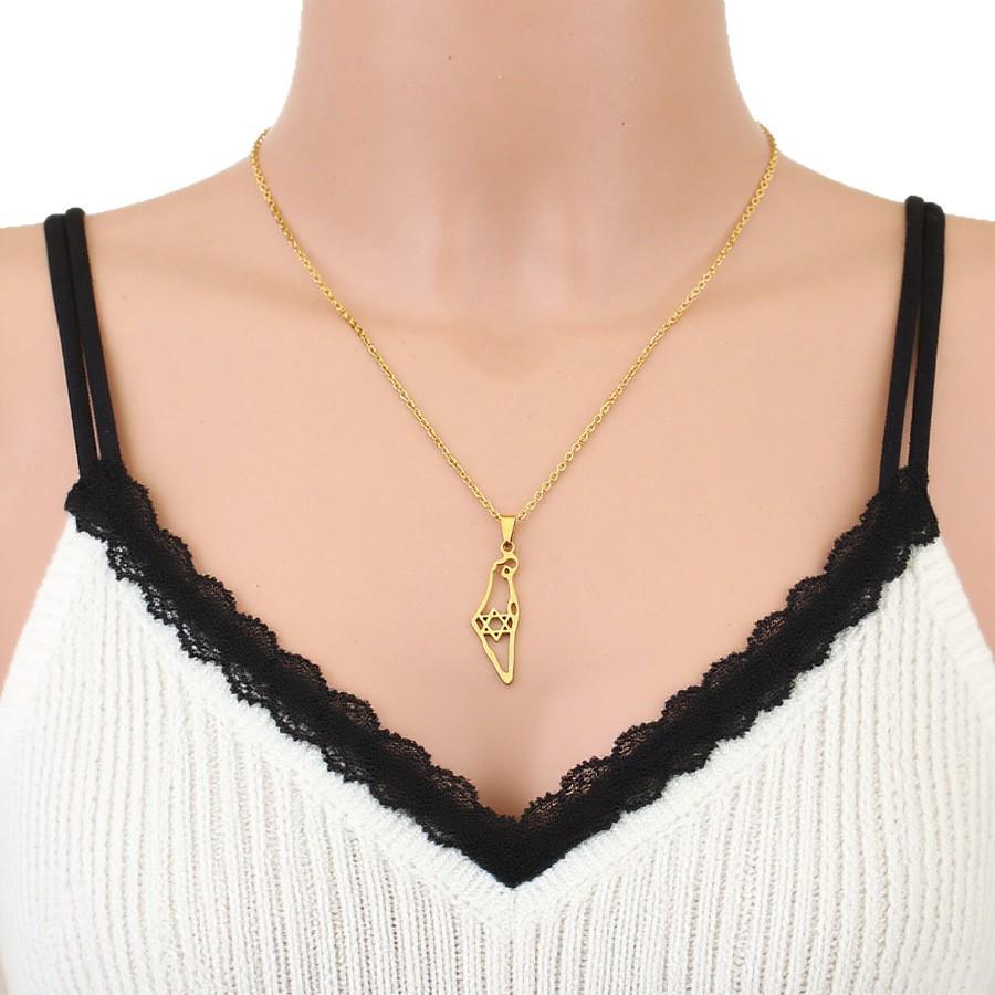 Stainless Steel Star of David Necklace Pendant