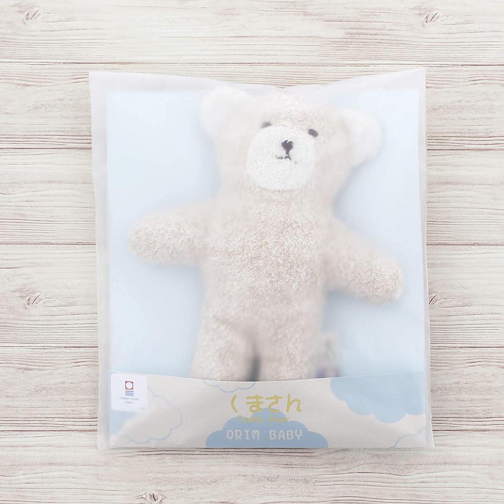 Organic Cotton Imabari Towel Soft and Gentle Bear Plush Toy Perfectly soft for babies to Features an gentle face finished with hand Natural Made in