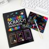 DIY Rainbow Scratch Paper Note Children's Art Book Black Neon Color Drawing Card - Creative Kids' Art Activity Book