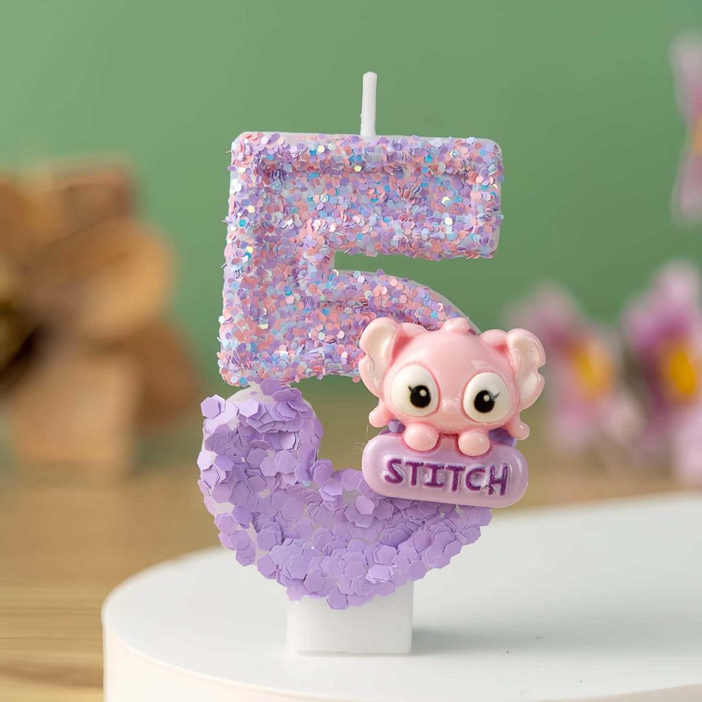 Cartoon Cute Birthday Cake Number Candles - Decorative Party Inserts