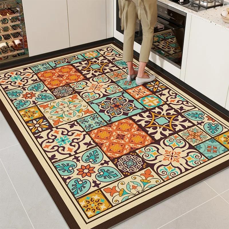 

Kitchen Mat Pvc Waterproof Oil-proof Carpet Leather Large Rug Non-slip Floor Mats Area Rugs Pvc Alfombra Cocina Vinilica 50x80cm