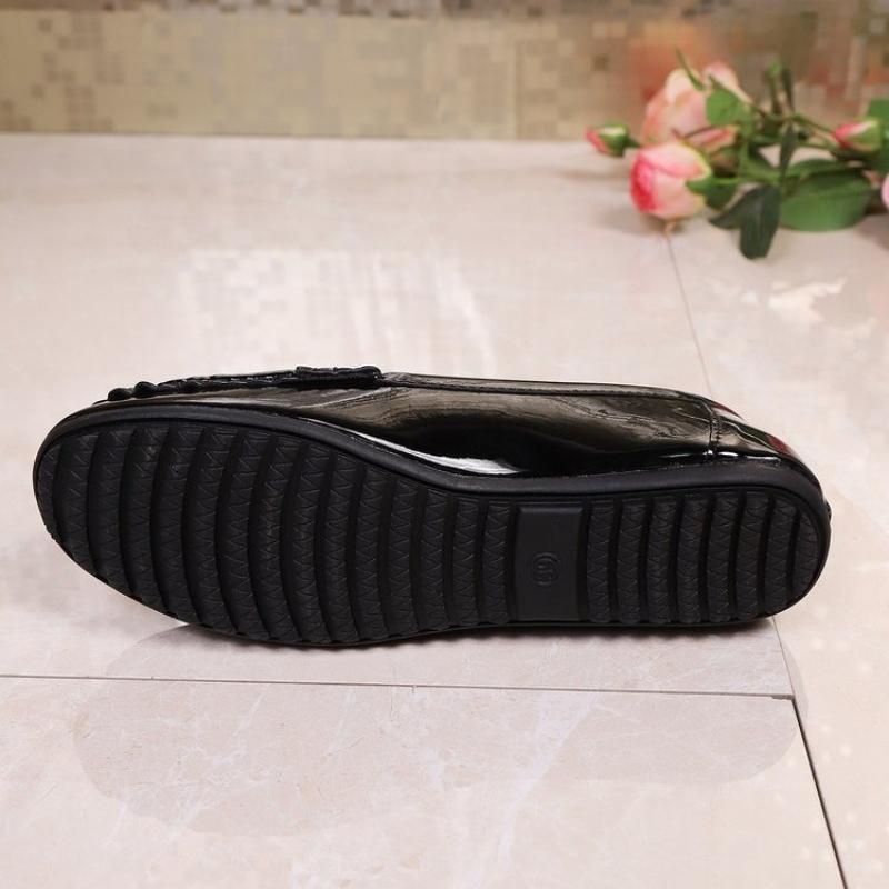 Damskie buty płaskie Modne Okrągły nosek Niski obcas Casual Duży rozmiar Wsuwane Wiosna i Jesień Jednolity kolor Damskie buty płaskie