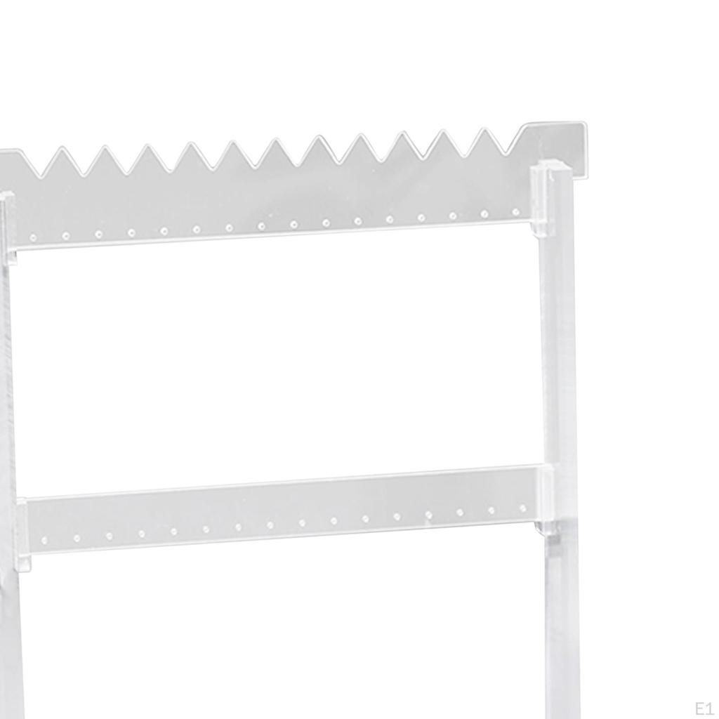 Jewelry Display Rack Earring Organizer Holder, Acrylic Decorative Detachable Clear Bracelet Storage