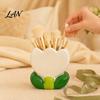 Desktop Storage for Eyebrow Pencils Tulip Makeup Brush Holder, Resin Cosmetic Organizer Vanity Desk, Cute Flower Pen Decorative Bud Container
