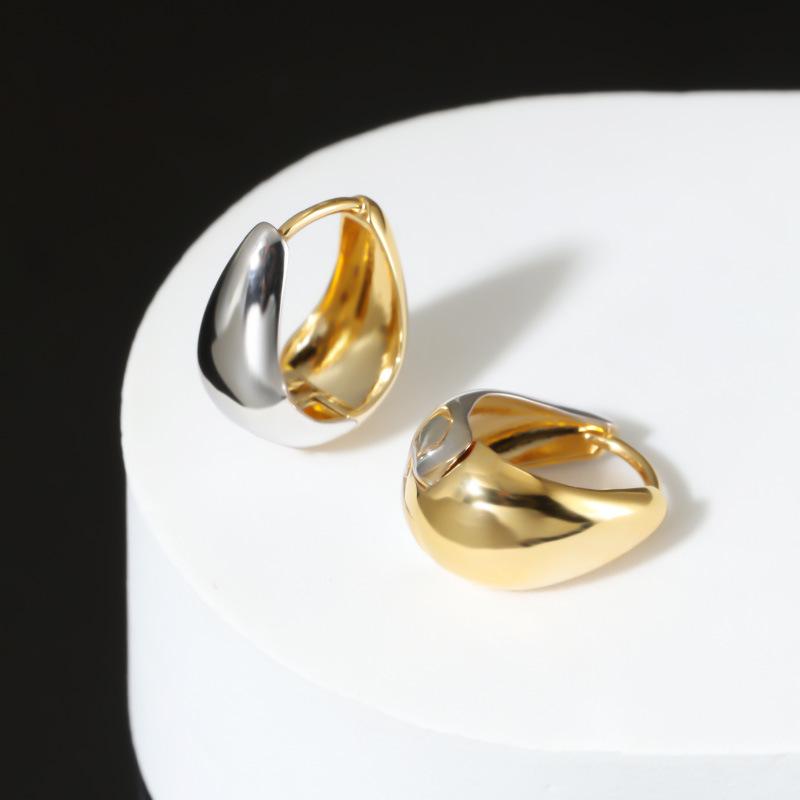 

925 Sterling Silver Two-Tone Retro Ear Cuffs: Elegant and Stylish Women s Earrings 925 Silver золотой