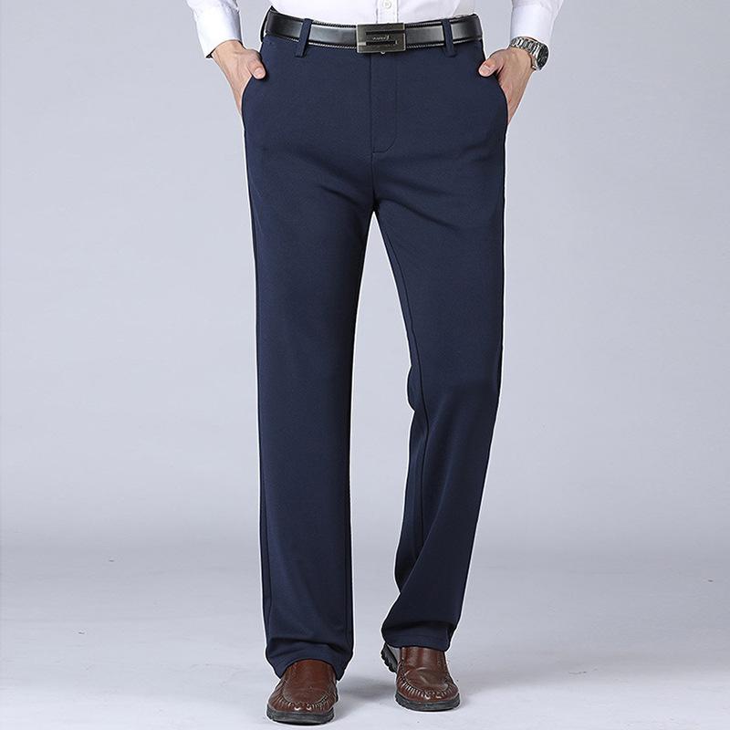 Mode Weiche Herren Businesshose Gerade Lang Freizeithose